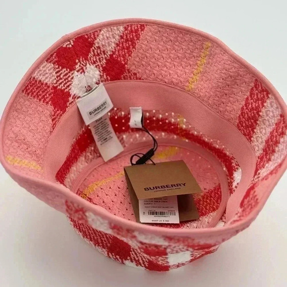 BNWT BURBERRY Bucket Hat Check-Pattern again Knit Check Hat main image 7